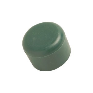 Grüne Pfostenkappe Ø 40 mm aus PVC für Zaunbau & Sichtschutz.