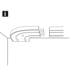 Gardinia Rundbogen GE2, 2er-Pack, weiß, für 2-läufige Gardinenschiene, 90° Winkel.