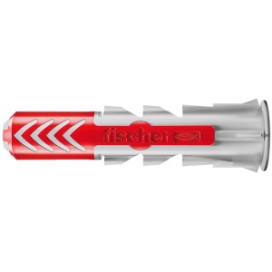 Fischer Universaldübel DuoPower, 12x60 mm, 25 Stück, rot/grau. Dübel für sicheren Halt in verschiedenen Baustoffen.
