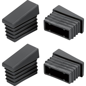 Fußkappen für Sonnenliege Lemoray, 4er-Set aus Kunststoff.