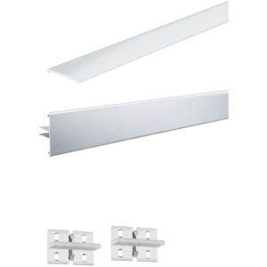Paulmann Duo Profil Set 1m: Aluminiumprofil mit Diffusor und Clips für LED-Streifen.