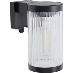 Solar-LED-Wandleuchte 14,5 cm x 8 cm x 12 cm Schwarz