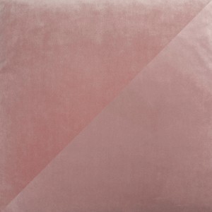 Rosa Samtkissen, zweifarbig (40x40 cm). Dekokissen für Wohnzimmer & Sofa.