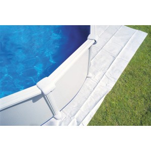 Summer Fun Pool mit Bodenschutzvlies Extra Ø 300 cm auf Rasen. Optimaler Schutz.