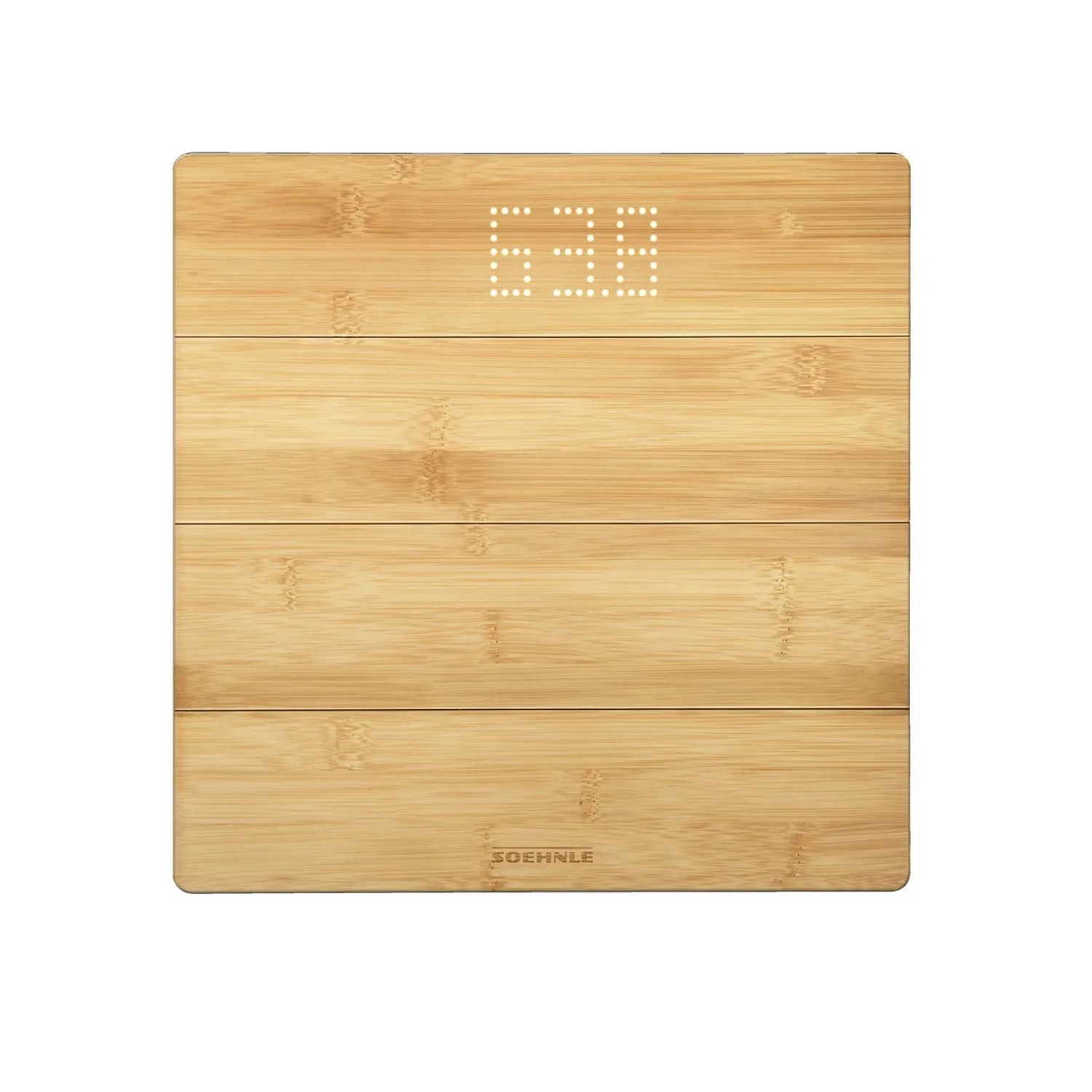 Leifheit Personenwaage Digital Style Sense Bamboo Magic aus Holz, 30x30 cm.