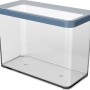 Rotho Dose Premium Loft, 2,1 l, Horizon Blue: Transparente Vorratsdose mit blauem Deckel für die Küche.