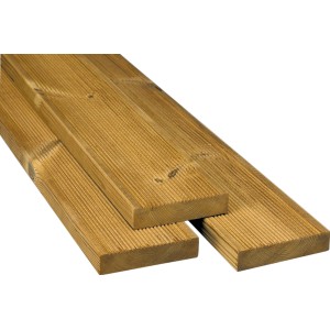 Terrassendiele Thermoholz Kiefer 2,6 cm x 11,7 cm x 210 cm