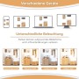 okwish Garderobenset mit Spiegel Schuhbank Haken Flur 140x35x133cm Natur_6