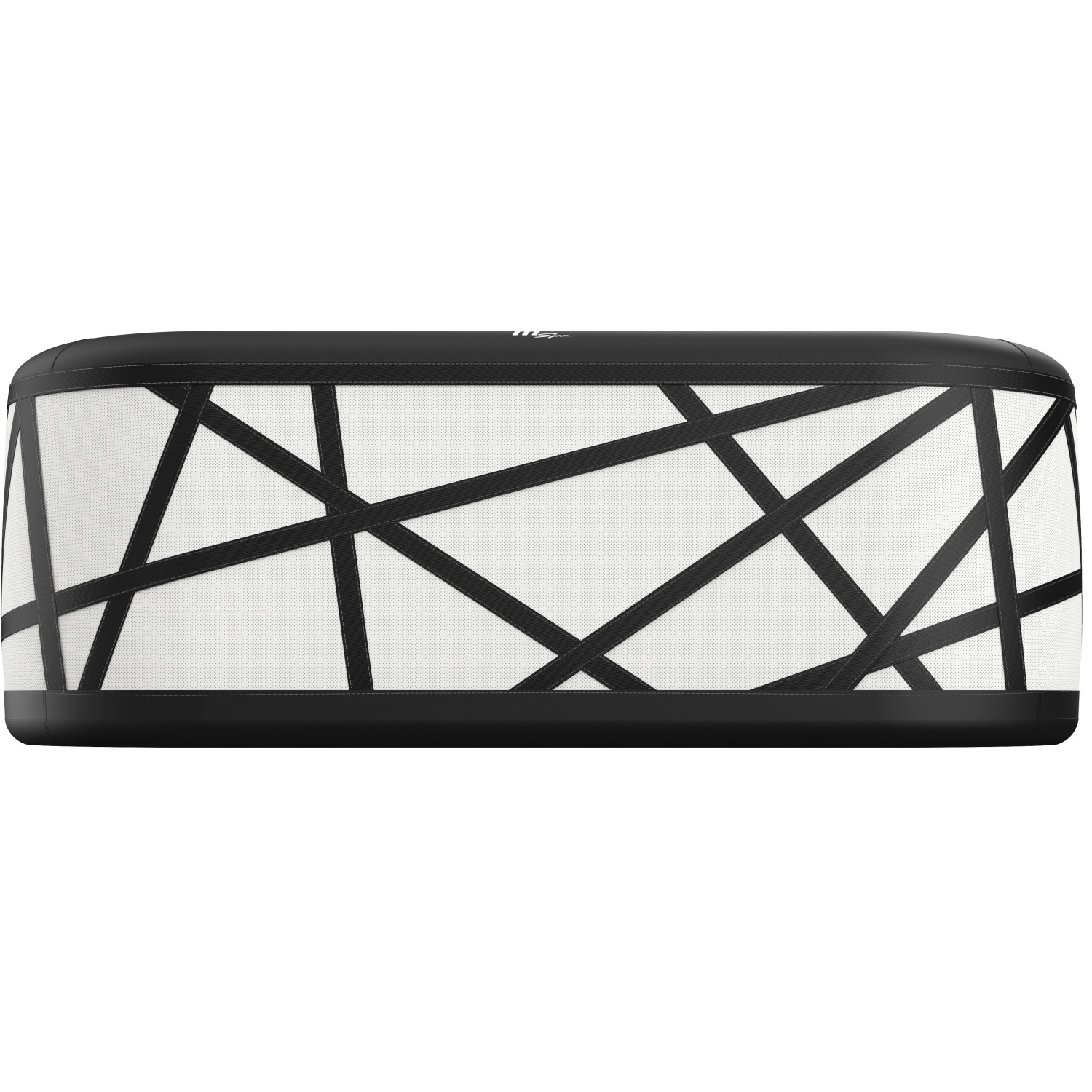 MSpa Soho AirJet Premium Whirlpool mit Hydromassage, aufblasbar mit schwarzem Muster.