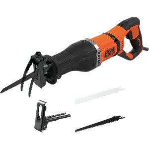 Black+Decker Säbelsäge BES301 (750 W) mit Sägeblättern für Holz und Metall.