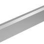 ZacAlu Abschlussleiste, silbergrau, für 45°-Zaunelement, Zubehör für Zaunbau.