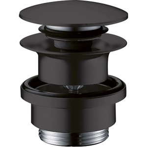 Hansgrohe Push-Open Ablaufgarnitur in Matt-Schwarz für Waschtisch und Bidet.