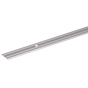 Silbernes Bodenausgleichsprofil aus Aluminium, 1,8x25x900 mm, für Übergänge.