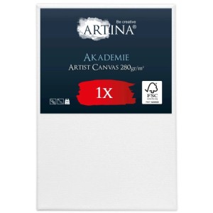Artina Akademie Keilrahmen, 100x150cm, weiße Leinwand, 280g/m², FSC-zertifiziert.