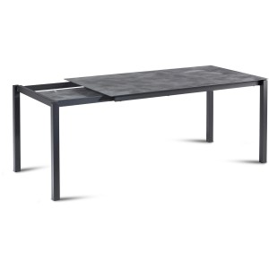 Ausziehbarer, anthrazitfarbener Gartentisch (200 cm) von Best Freizeitmöbel. Ideal für Garten und Terrasse.