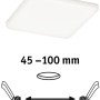 Paulmann LED-Einbaupanel Veluna, eckig, 8,5W, neutralweiß, mit Montagehinweis.