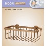 Tesa Moon Duschkorb, bronze, 26,2x13x8,8cm, zur Montage ohne Bohren. Ideal für Duschgel und Shampoo.
