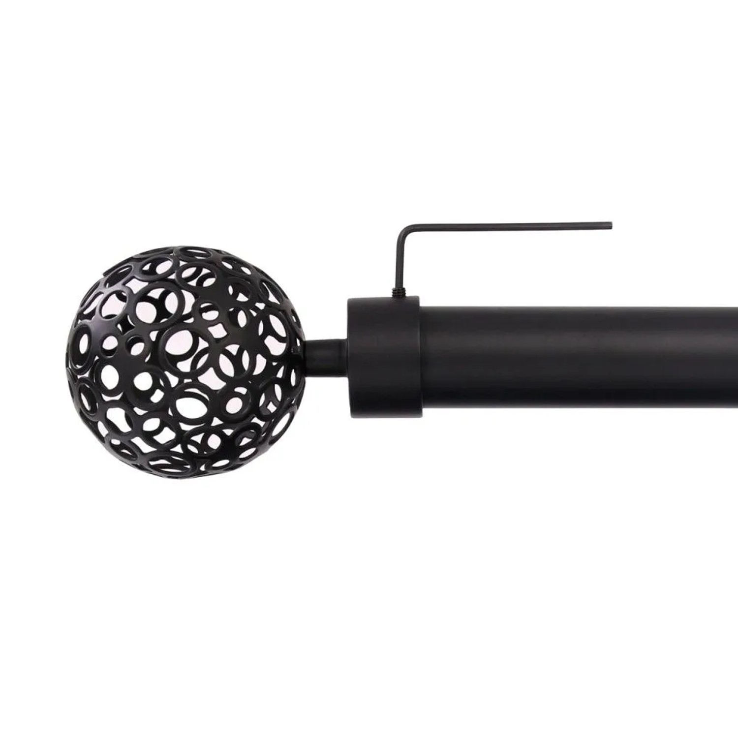 Deco-Raum Gardinenstange nach Maß 1-Lauf Kugel Ø 25mm Schwarz 360cm_7