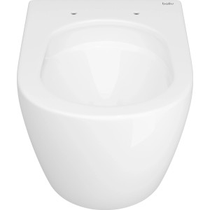Weißes, spülrandloses baliv Wand WC-Set Sunderland mit TurboFlush im modernen Design.
