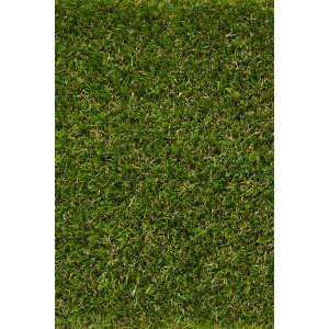 Detailaufnahme des grünen Andiamo Kunstrasen Paros mit Echtgrasoptik, Breite 400 cm.