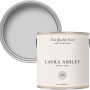 Laura Ashley Wandfarbe Pale Silver Grau, 2,5 l Dose mit geöffnetem Deckel.