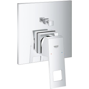 Grohe Eurocube Einhand-Wannenbatterie in Chrom, Aufputz-Montage.