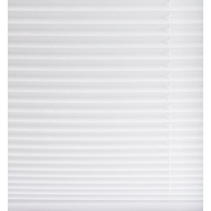 Weißes Plissee, 130x105 cm, für Sicht- und Sonnenschutz ohne Abdunklung.