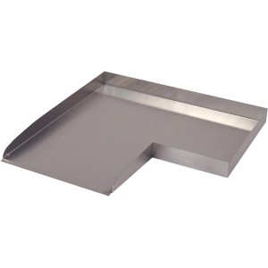 Ubbink Bachlauf Wolga 90 Ecke links Inox 304 Silber 4 x 48 x 48 cm