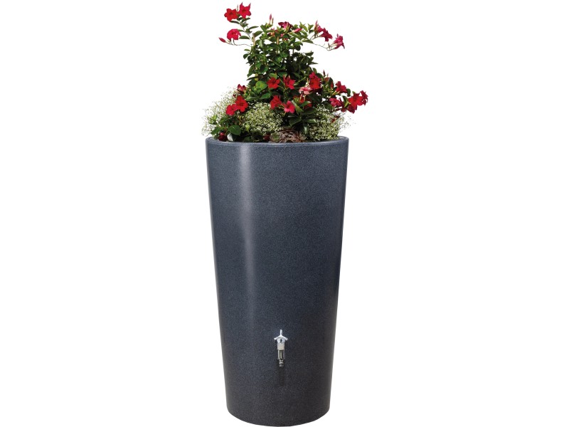 Garantia RegenwasserBehälter Stone 2in1 inkl. Pflanzschale 210 l Lava