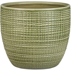 Scheurich Übertopf 866, Ø 14 cm, Menta, aus Keramik mit feiner Struktur.