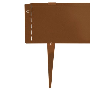Bellissa Bodenanker, 20 cm, Corten-Stahl für Rasenkanten und Beetbegrenzungen.