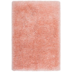 Hochflorteppich Lara in Pastell-Apricot, 200x290 cm. Weicher Shaggy Teppich für Wohnräume.