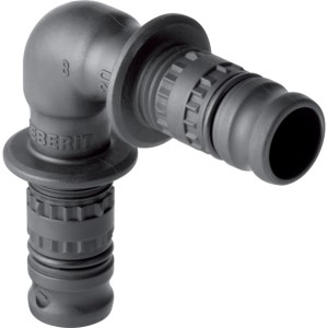 Geberit Mepla 90° Winkel, Ø 20 mm, für sichere Pressfitting-Verbindungen in Trinkwasser- und Heizungsanlagen.
