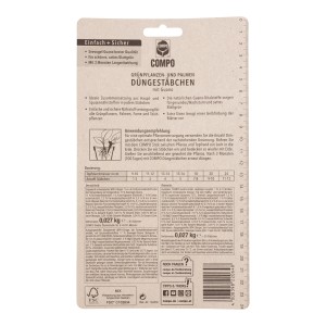 Compo Düngestäbchen für Grünpflanzen und Palmen mit Guano 30 Stäbchen