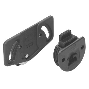 Hettich Montagesatz SlideLine 1plus für eine Tür 30 kg Kunststoff Braun