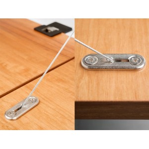 Emuca Klapptürmechanismus Miniwinch mit Abdeckung 14 kg Stahl und Kunststoff Grau