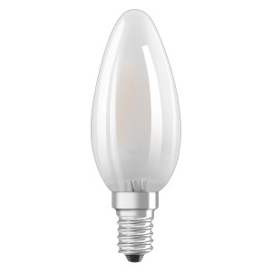 Osram LED-Leuchtmittel E14, Kerzenform, 5,5W, warmweiß, 806lm, 10x3,5cm.