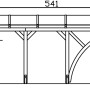 Technische Zeichnung: Skan Holz Carport Eifel, Maße 300x541 cm, Schiefergrau.