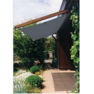 Peddy Shield Sonnensegel Seilspanntechnik 330 cm x 200 cm Anthrazit