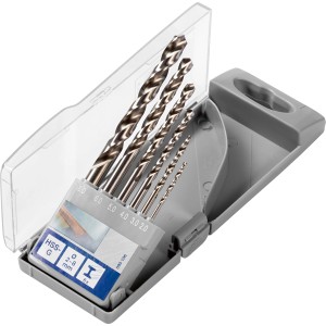 LUX HSS-G Bohrerset Comfort, 6-teilig im grauen Kasten, Bohrer von 2 bis 8 mm.