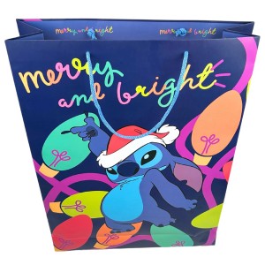 Disney Geschenktüte Stitch 45 cm Extra Groß 45 cm x 33 cm x 10 cm
