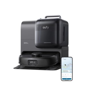 Eufy Saug- & Wischroboter E28 in All-in-One-Station mit Smartphone-App. Bodenstaubsauger für smarte Reinigung.