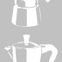 Marabu Schablone Espresso, 15x33 cm, mit zwei Kaffeekannen Motiven.