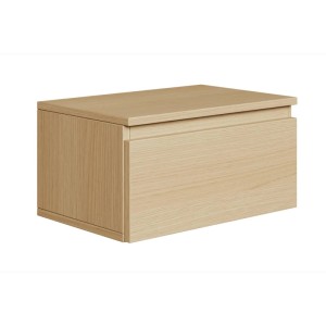 Selsey Bemmi Hängender Nachttisch Eiche Optik, 49 cm, mit Klappfach. Modernes, schwebendes Design.