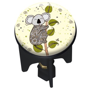 Wenko Waschbeckenstöpsel mit Koala Motiv, mehrfarbig.