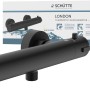 Schütte Thermostat Duscharmatur London, Schwarz Matt. Armatur für die Dusche.