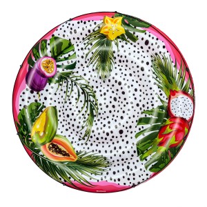Bestway Badeinsel Fruits of Paradise, Ø 188 cm, mit tropischem Frucht-Design für Wasserspaß.
