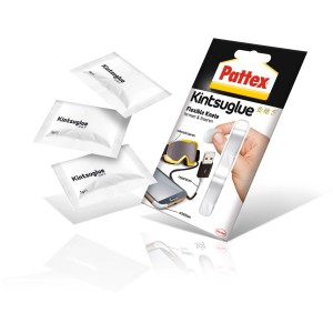 Pattex Knetkleber Kintsuglue, weiße Reparaturknete (15g) mit 3 Portionsbeuteln.