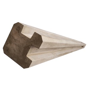 Betongrauer Beckers Betonzaun Eckpfosten Klassik, 235 cm hoch, für Sichtschutzzäune.