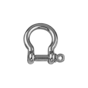 Seilflechter Schäkel, rund, 6 mm, aus Edelstahl für Bootsbedarf.
